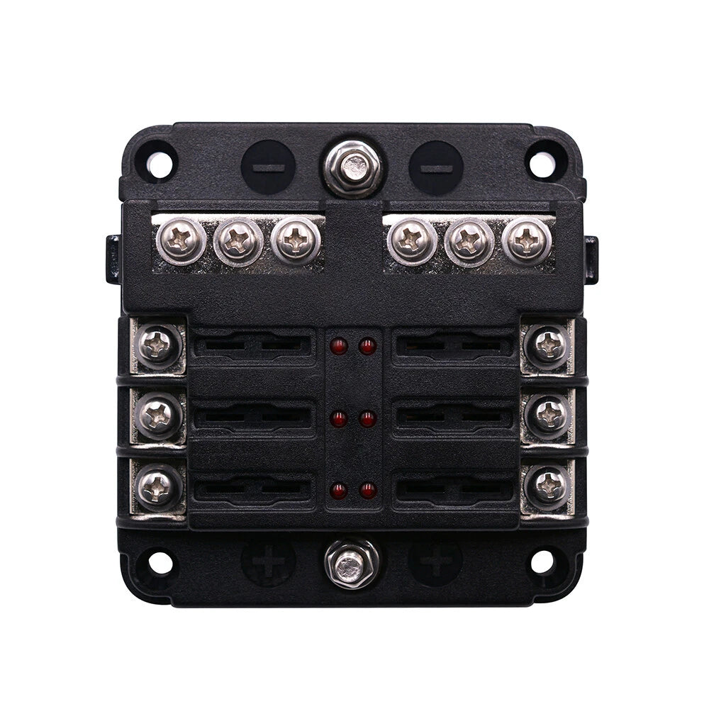 6 Way 12V/24V Car Power Distribution Blade Fuse Holder Box