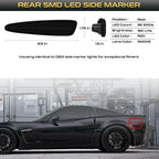 Smoked White LED Rear Bumper Side Marker Lights for Chevy Corvette C6 (2005–2013)