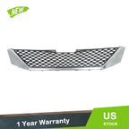 Front Upper Grille for Toyota Sienna (2011–2017) Chrome Black Plastic