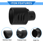 2.36" Exhaust Muffler Tip Pipe for Suzuki Hustler MR52S MR92S Black