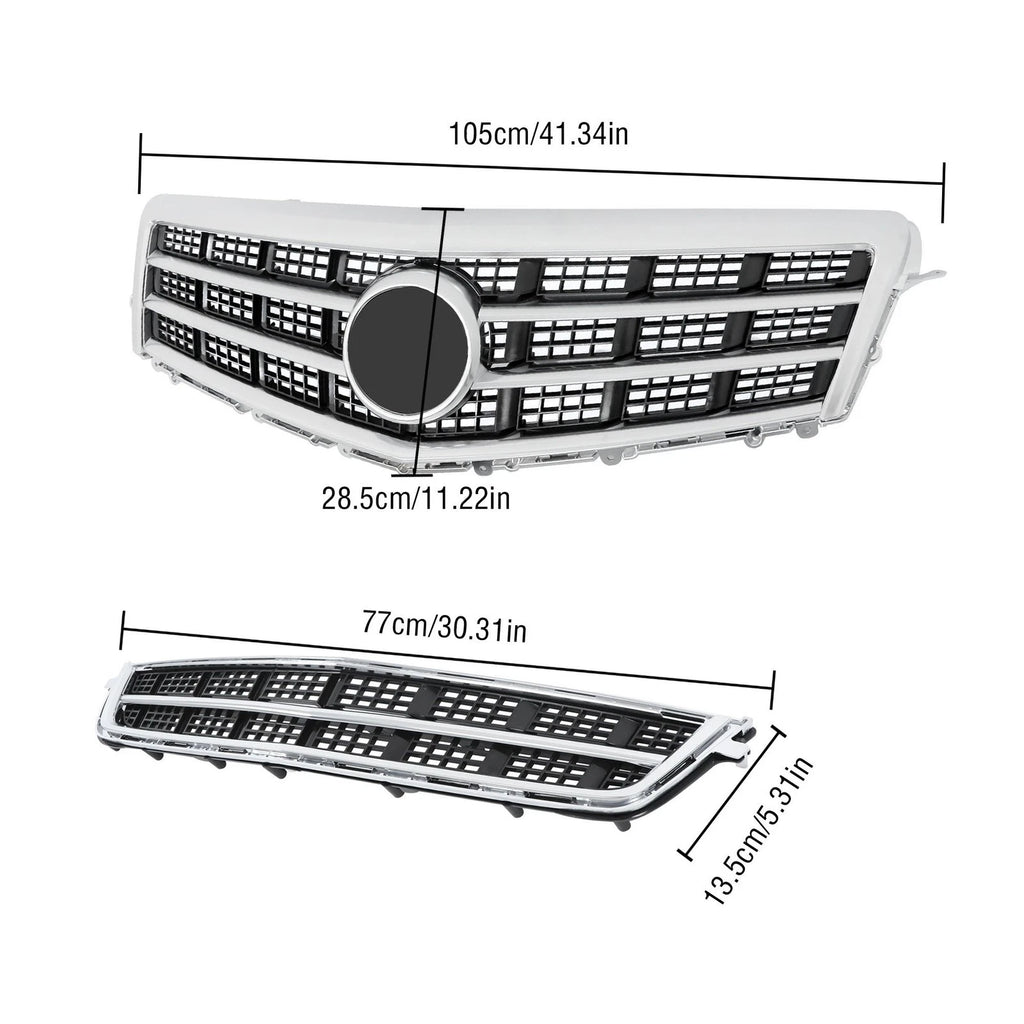 Front Upper and Lower Grilles for Cadillac ATS (2013–2014)