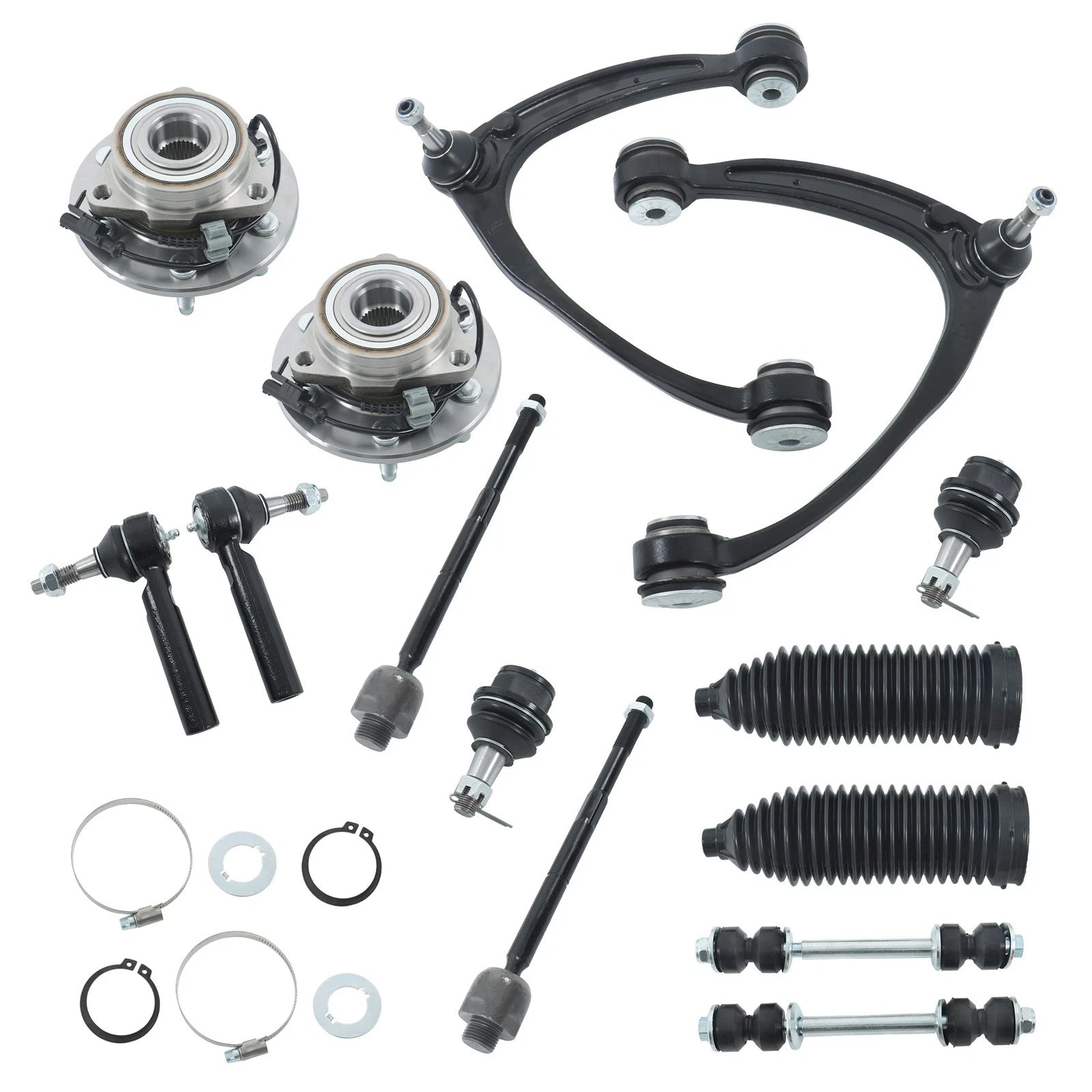 14PCS Front Wheel Hub Bearings & Upper Control Arms for Chevrolet Tahoe (2007–2014)