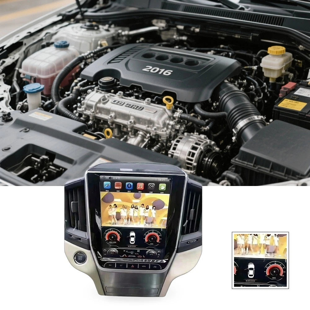 Vertical Screen Navigation System for Toyota Land Cruiser (2016)