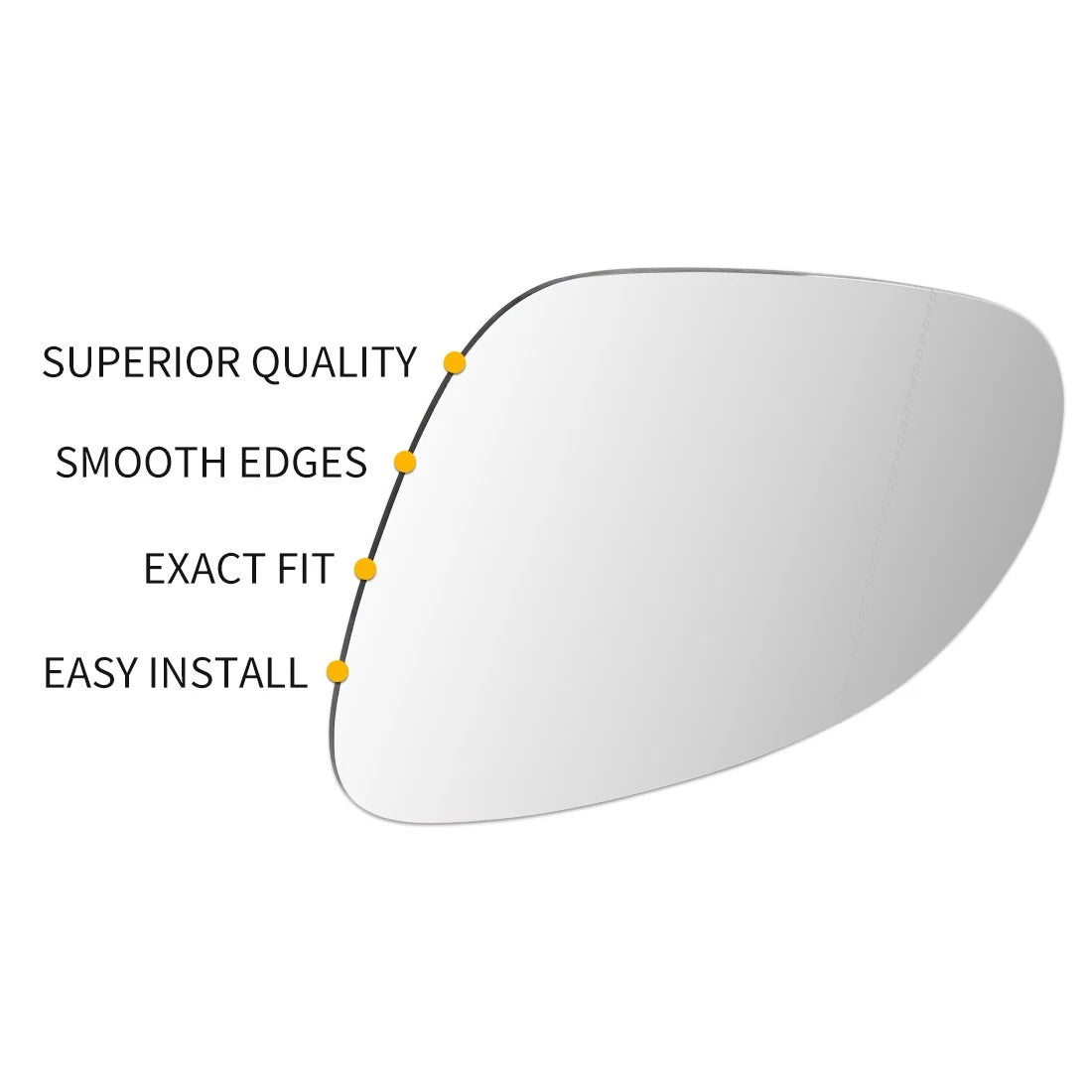 Mirror Glass for Mercedes CLK SL SLK AMG Right Passenger Side (With Adhesive)