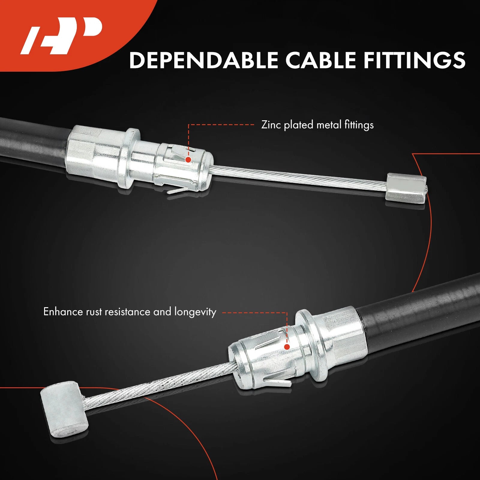 Parking Brake Cable for Ford F-250 Super Duty, F-350 Super Duty (2005–2016)