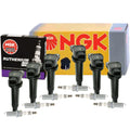 Set of 6 NGK COP Ignition Coils & Ruthenium HX Spark Plugs for Hyundai Kia (2.7 V6)