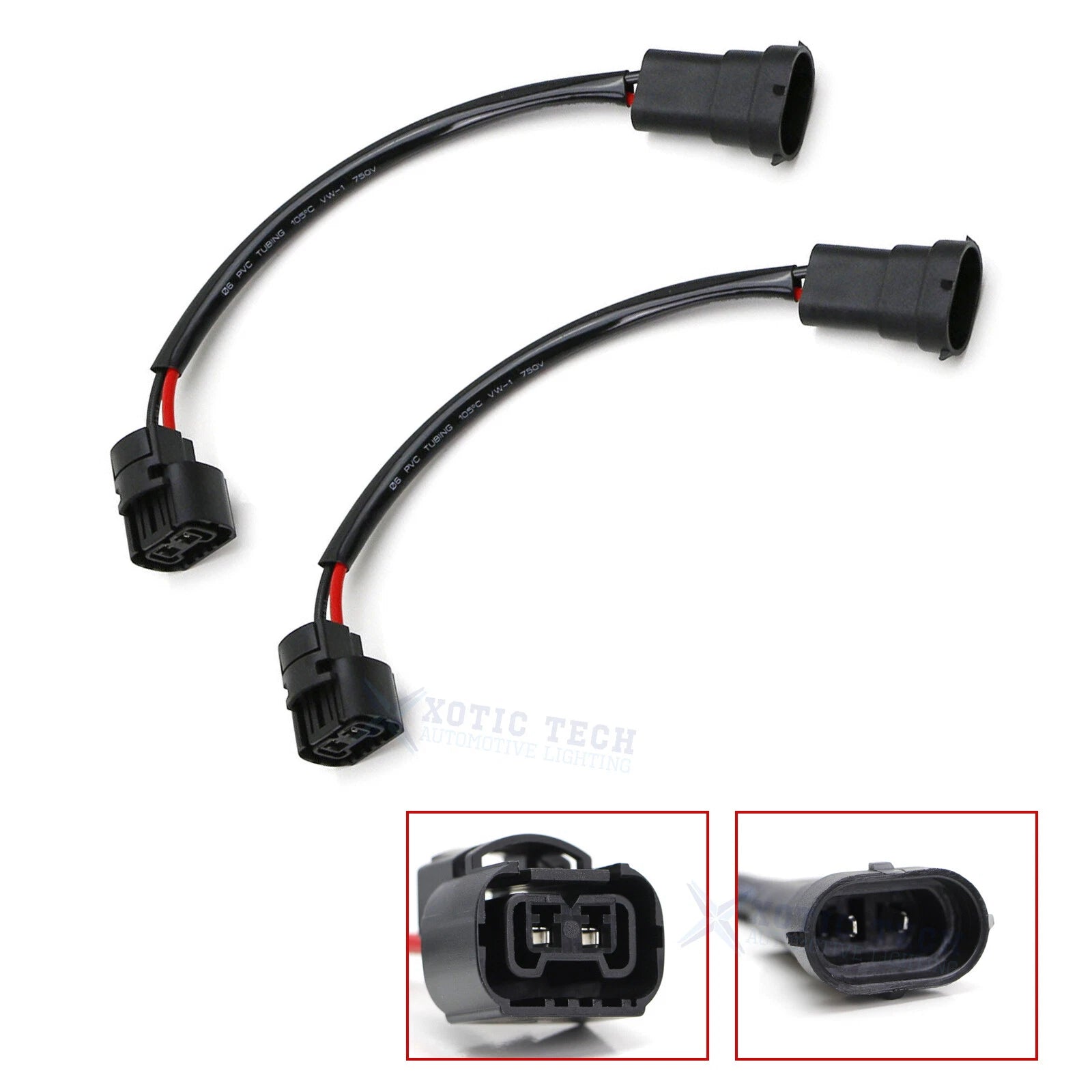 H11 H8 to 5202 2504 Socket Conversion Pigtail Harness Wires for Retrofit (2011–2024)
