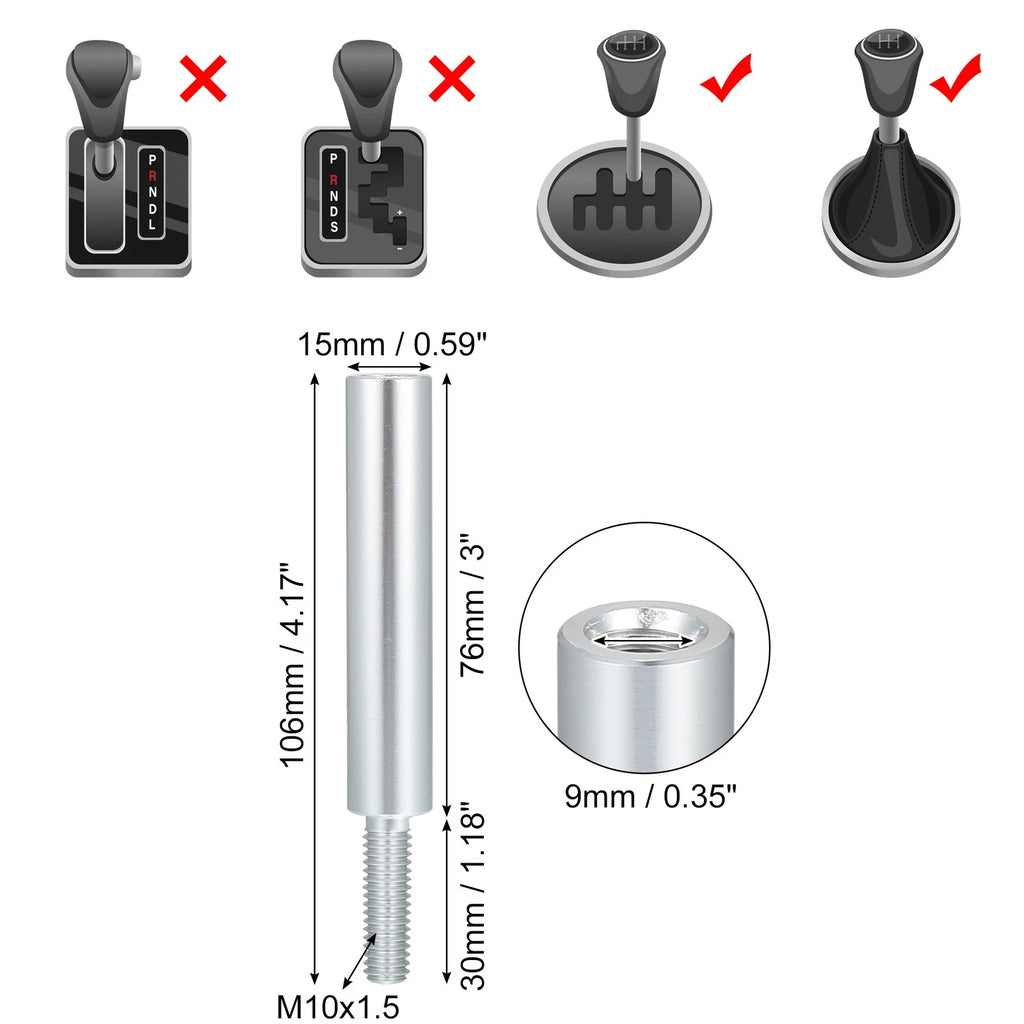 3" Shift Knob M10x1.5 for Honda Accord (2003–2007)