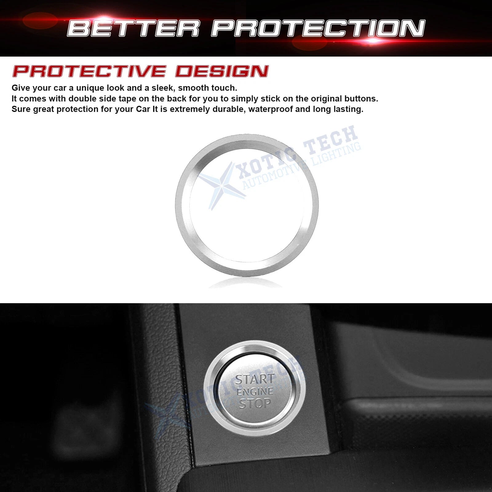 Engine Start Button Ring Cover Trim for Audi A4 A5 Q5 (2009-Up)