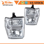 Set of 2 Headlight Assemblies for Ford F-250 F-350 F-450 F-550 (2008–2010)