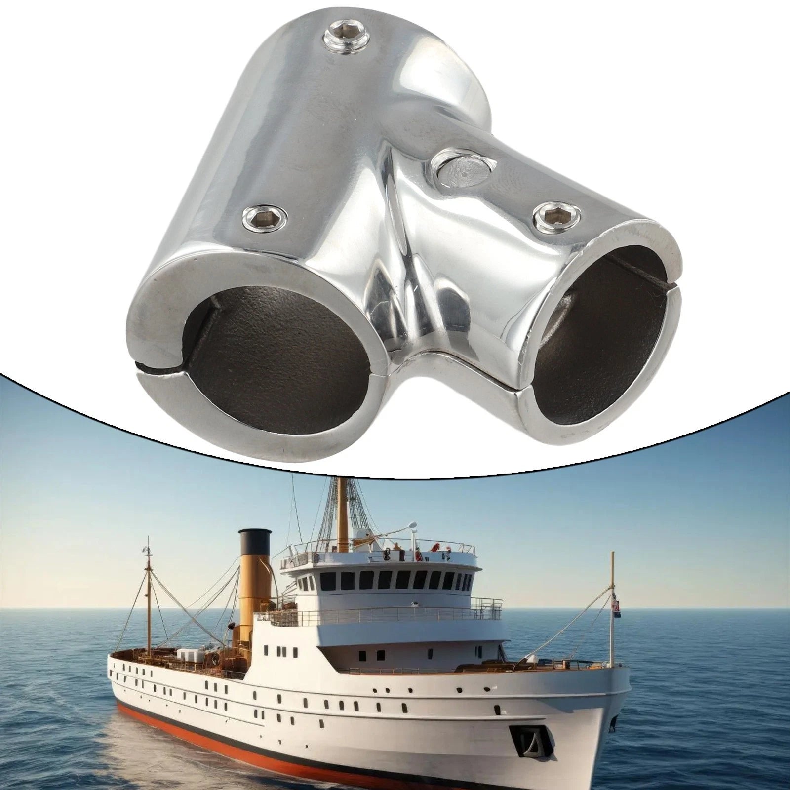 60 Degree Stainless Steel Tee Connector for Marine Railing