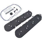 Black Cast Aluminum Tall Valve Covers w/ Coil Mounts for LS1 LS2 LS3 (2001–2017)