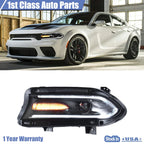 Pair of LED Dual Beam Projector Headlights for Dodge Charger (2015–2020)