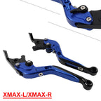 CNC Blue Extendable Brake Clutch Levers for Yamaha XMAX 125 250 300 400 (15-22)