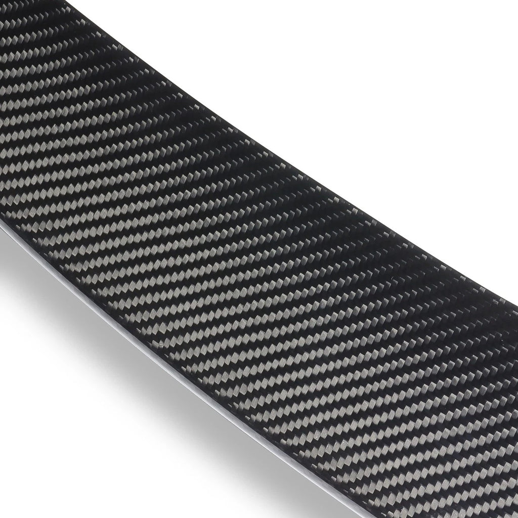Glossy Carbon Fiber Rear Trunk Lip Spoiler for Tesla Y (2020–2022)