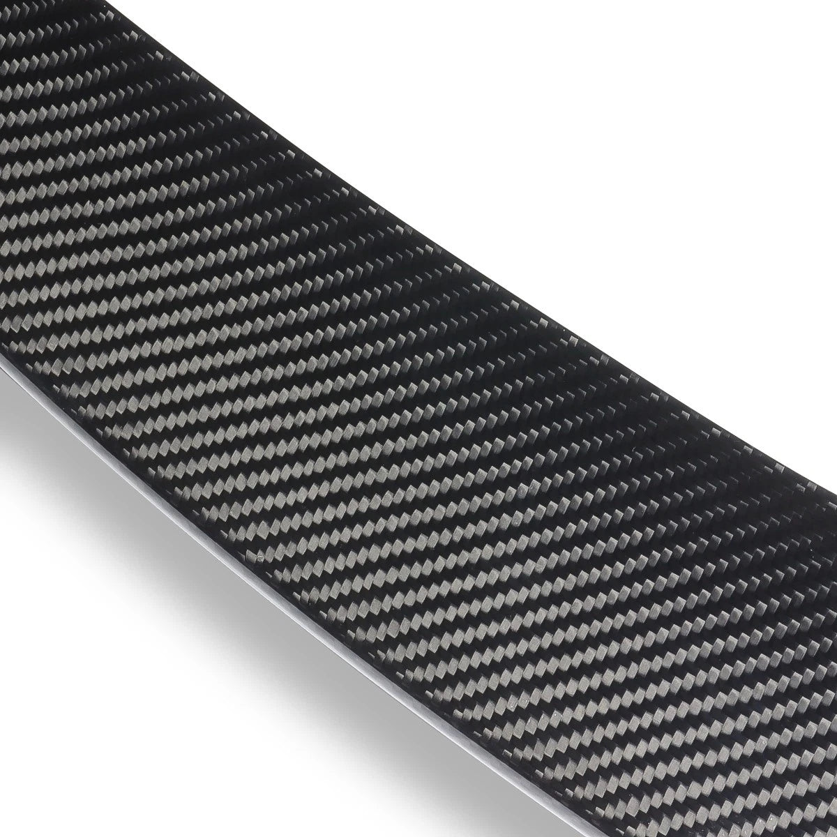 Glossy Carbon Fiber Rear Trunk Lip Spoiler for Tesla Y (2020–2022)