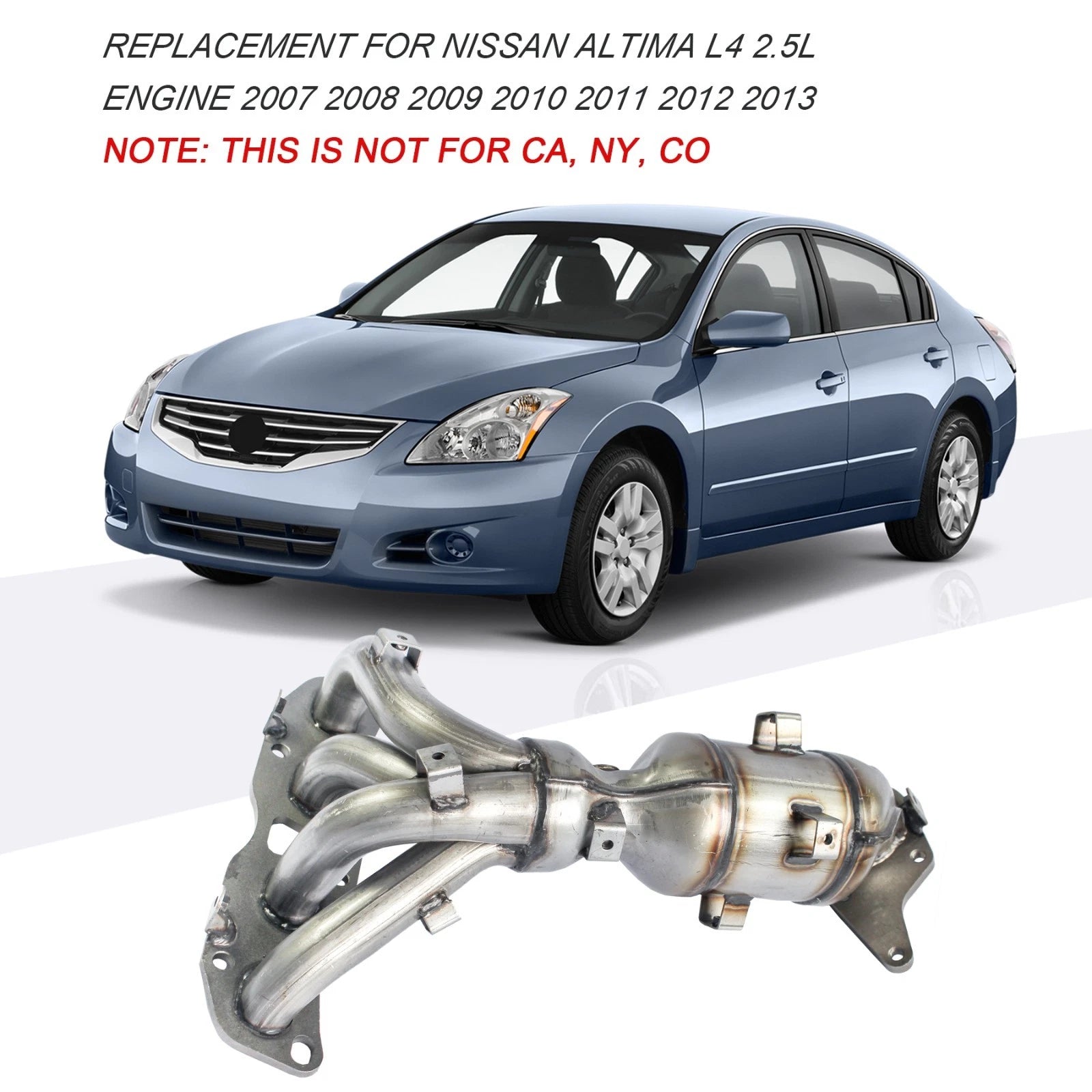 Exhaust Manifold with Catalytic Converter for Nissan Altima (2007-2013)