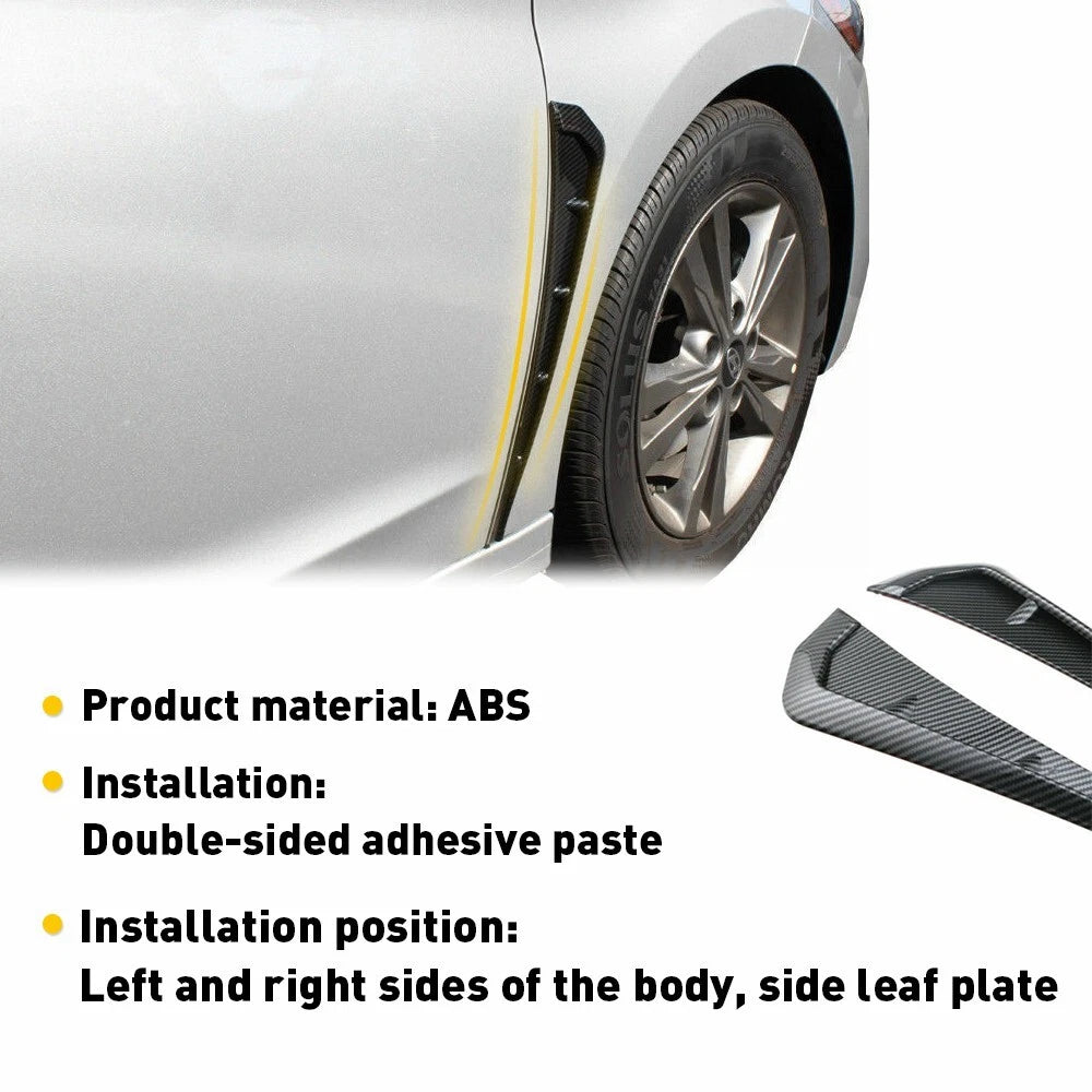 2X Carbon Fiber Side Fender Vent Covers for Make Model