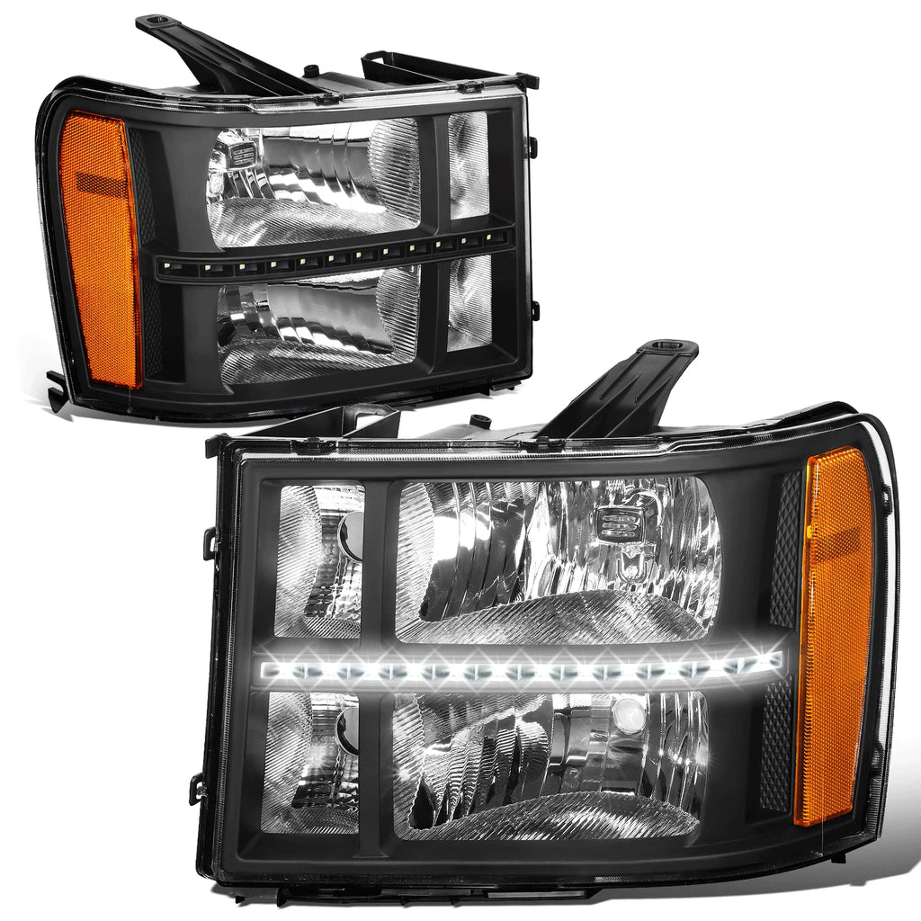 Custom LED DRL Headlight Lamps for GMC Sierra 1500 2500 3500 (2007–2014)