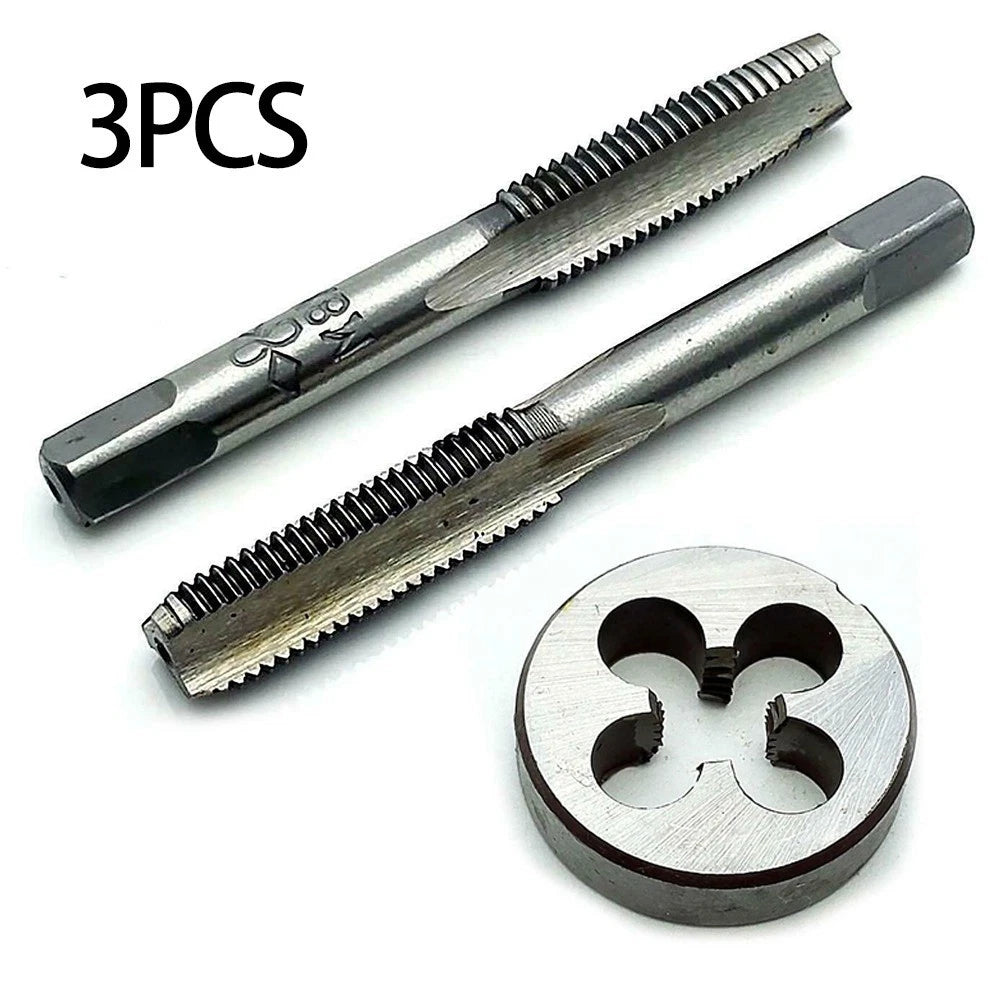 M8 x 1mm Metric Thread Tap & Die Set for Automotive (Carbon Steel)