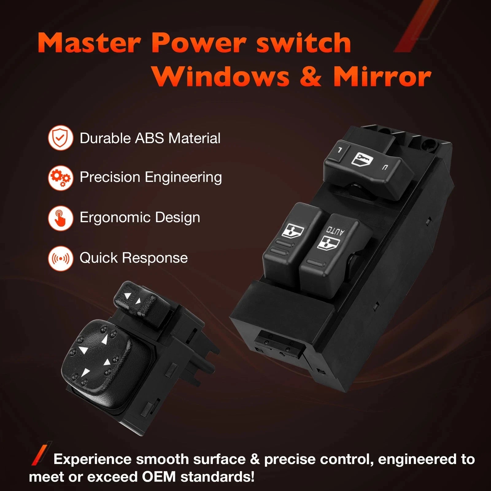 Power Window Door & Mirror Switch for Chevy Silverado GMC Sierra 1500 2500 (2000–2002)