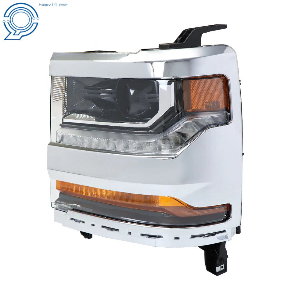 Left Headlight for Chevy Silverado 1500 (2016-2018) HID/Xenon LED Chrome