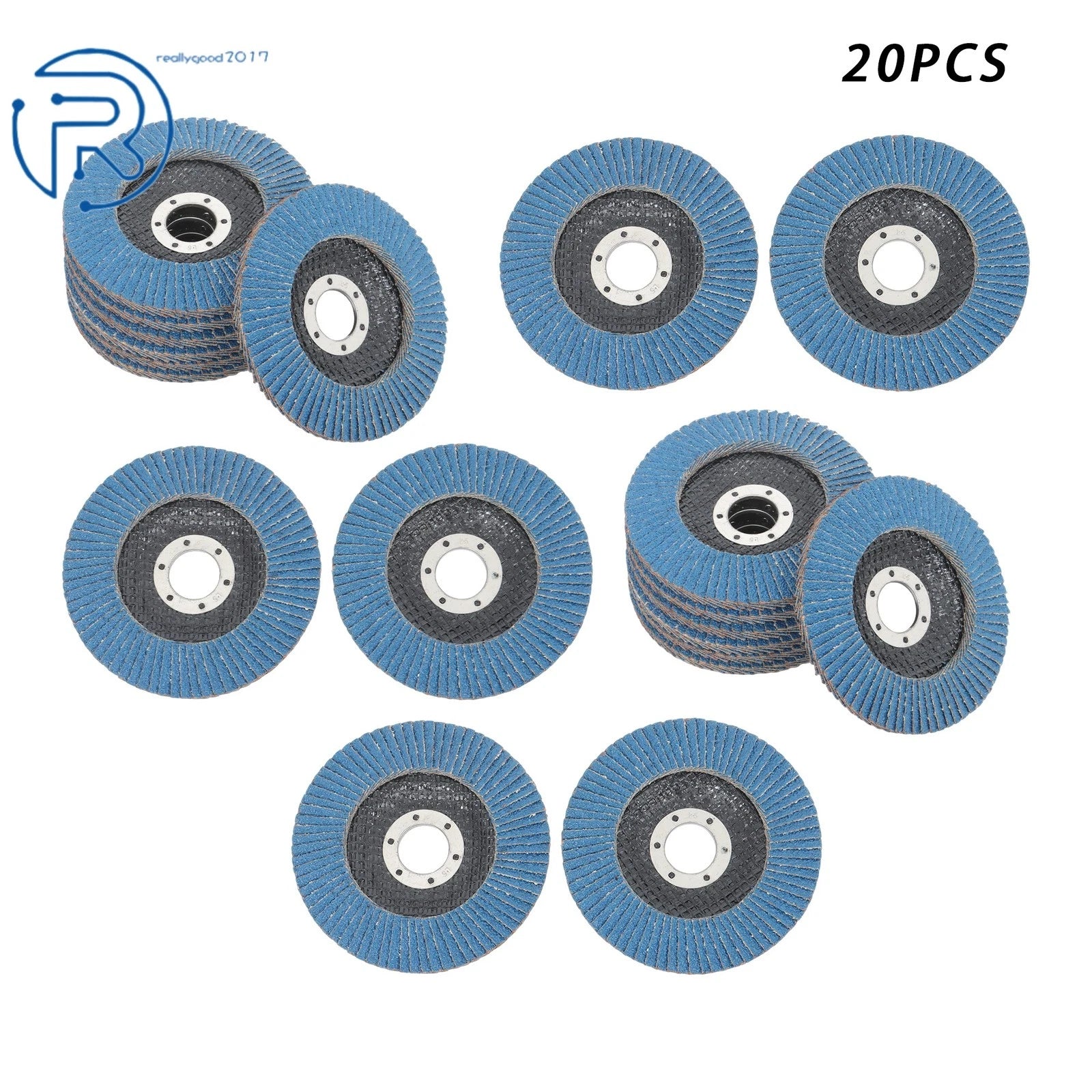 20PCS 60 Grit T29 Ceramic Flap Disc for Grinding Sanding Wheel (4.5"×7/8")