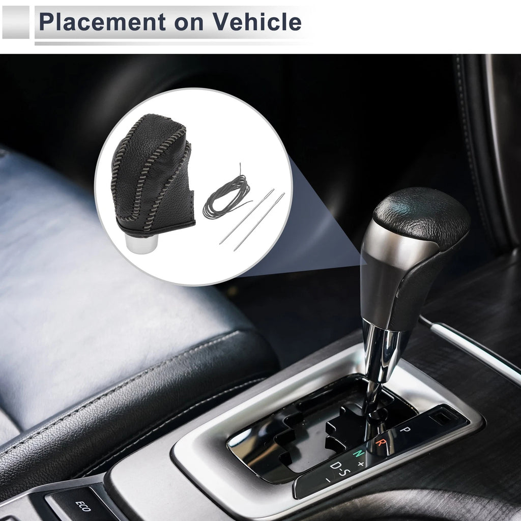 Gear Shift Knob Cover for Subaru Impreza (2017–2023) Pebbled Black Grey