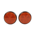 2X ABS Round Warning Reflector Side Marker for Motorcycle ATV