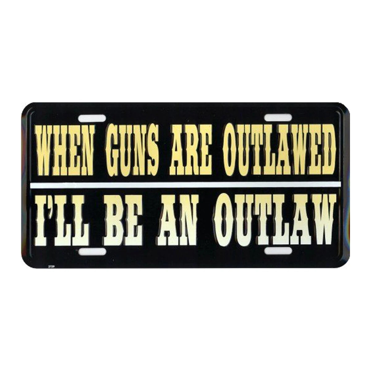 Aluminum License Plate for Universal Fit (2nd Amendment)