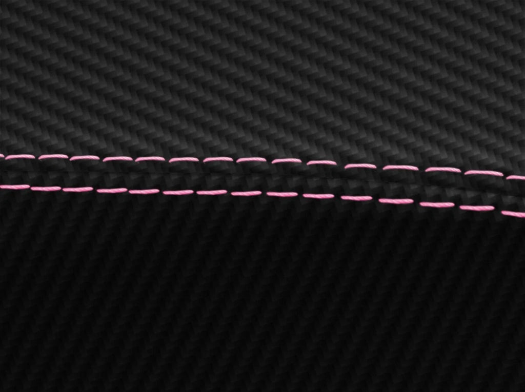 Console Armrest Cover for Honda Accord (2008–2012) Carbon Fiber Black Pink Stitch