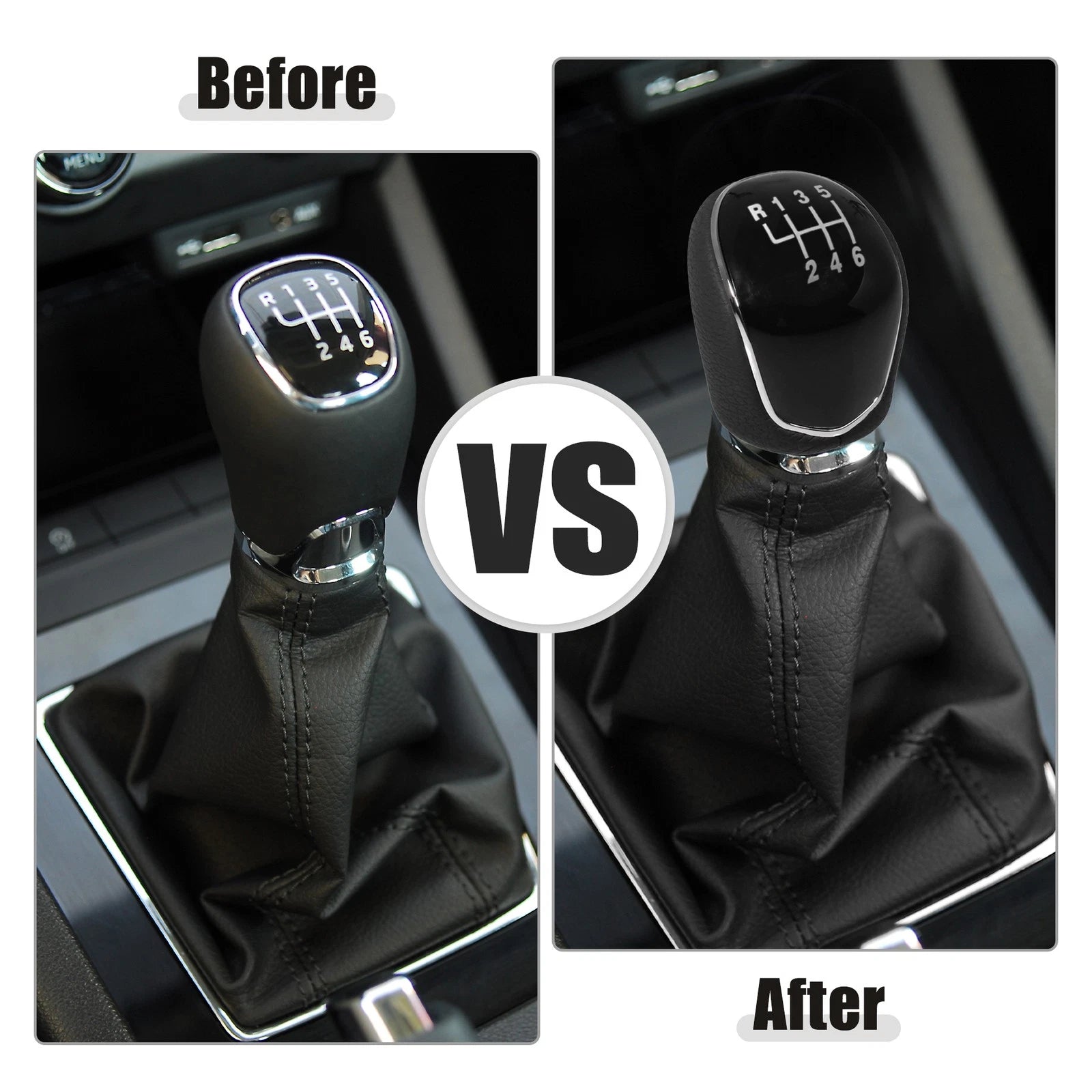 6 Speed Manual Gear Shift Knob Cap for Ford Fiesta Focus C-MAX Kuga (2009–2023)