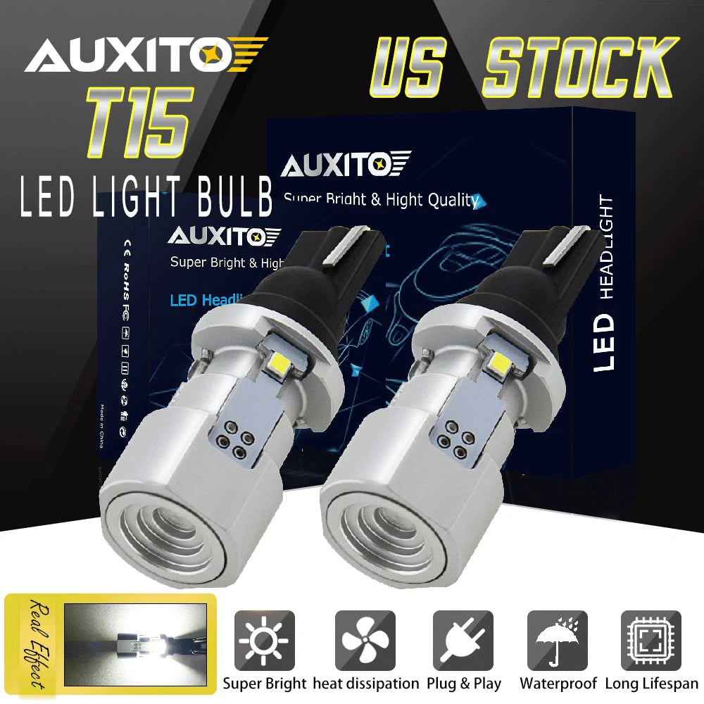 2X LED Bulbs for Back Up Reverse Light (CANBUS 921 912 T15)