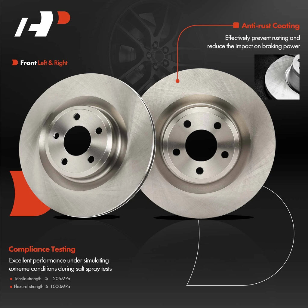 Front Disc Brake Rotors & Ceramic Pads for Ford Explorer (2020-2022)
