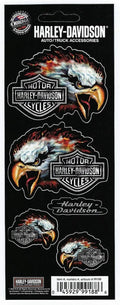 5pc Eagle Flame Sticker Decal Set for Harley Davidson