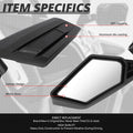 Black Aluminum Convex Glass Side View Mirrors for Can-Am Maverick X3 (2017–2023)