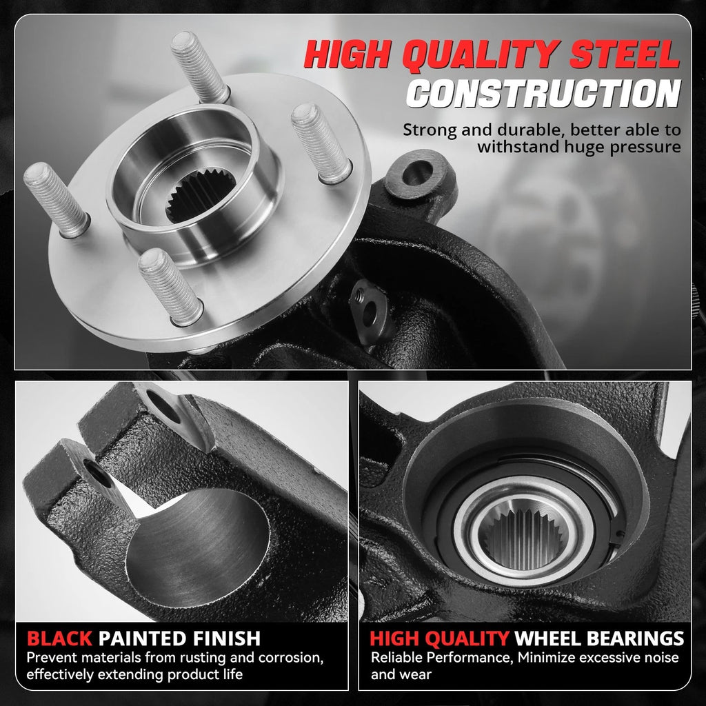 Front Passenger Side Loaded Wheel Bearing Knuckle Assembly for Ford Focus (2006–2011)