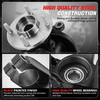 Front Passenger Side Loaded Wheel Bearing Knuckle Assembly for Ford Focus (2006–2011)