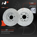 Drilled Brake Rotor and Pad Set for Nissan Rogue (2014–2020)