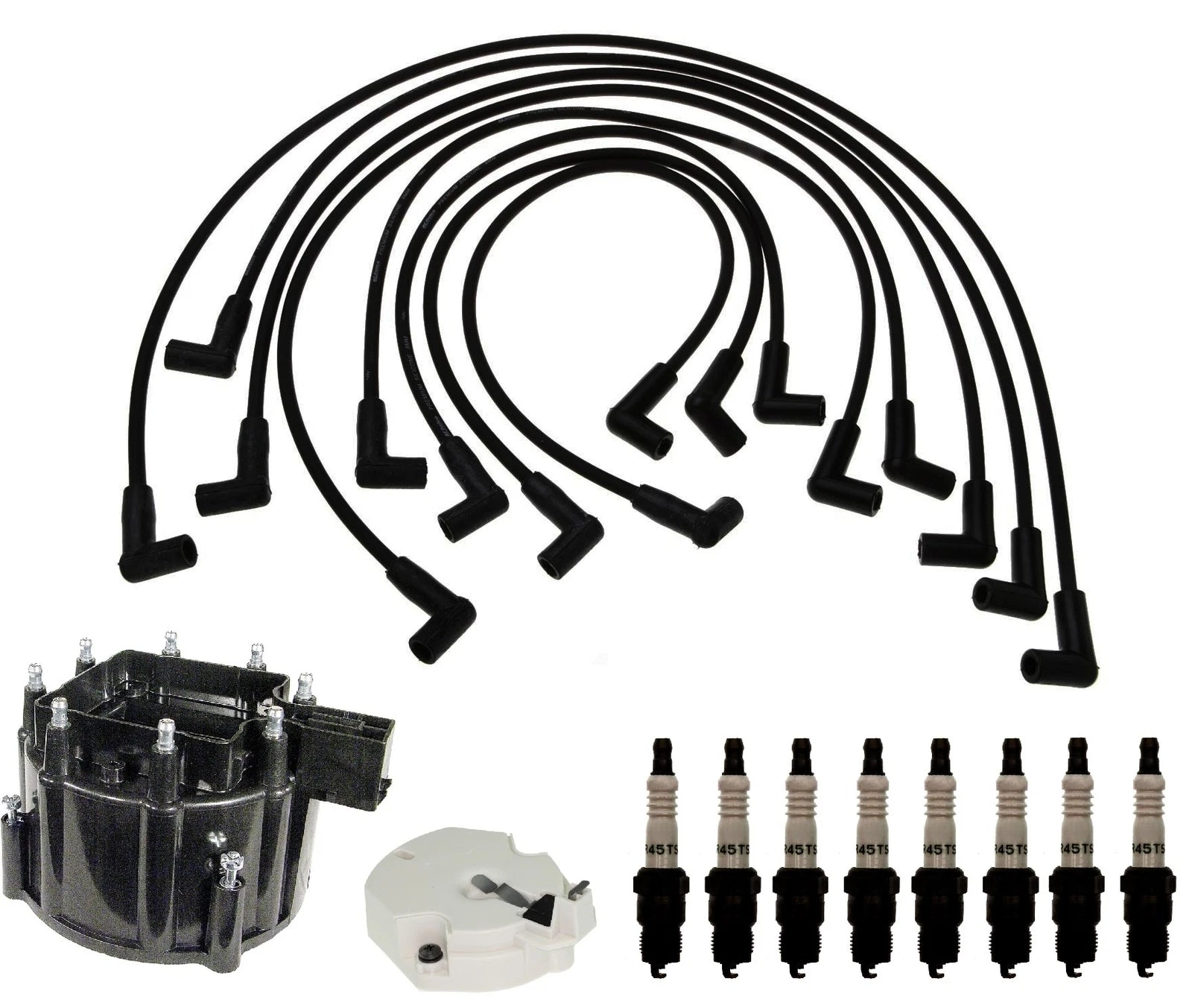 ACDelco Ignition Kit for Chevy Monza V8 (1975–1980) - Rotor, Cap, Wires, Plugs