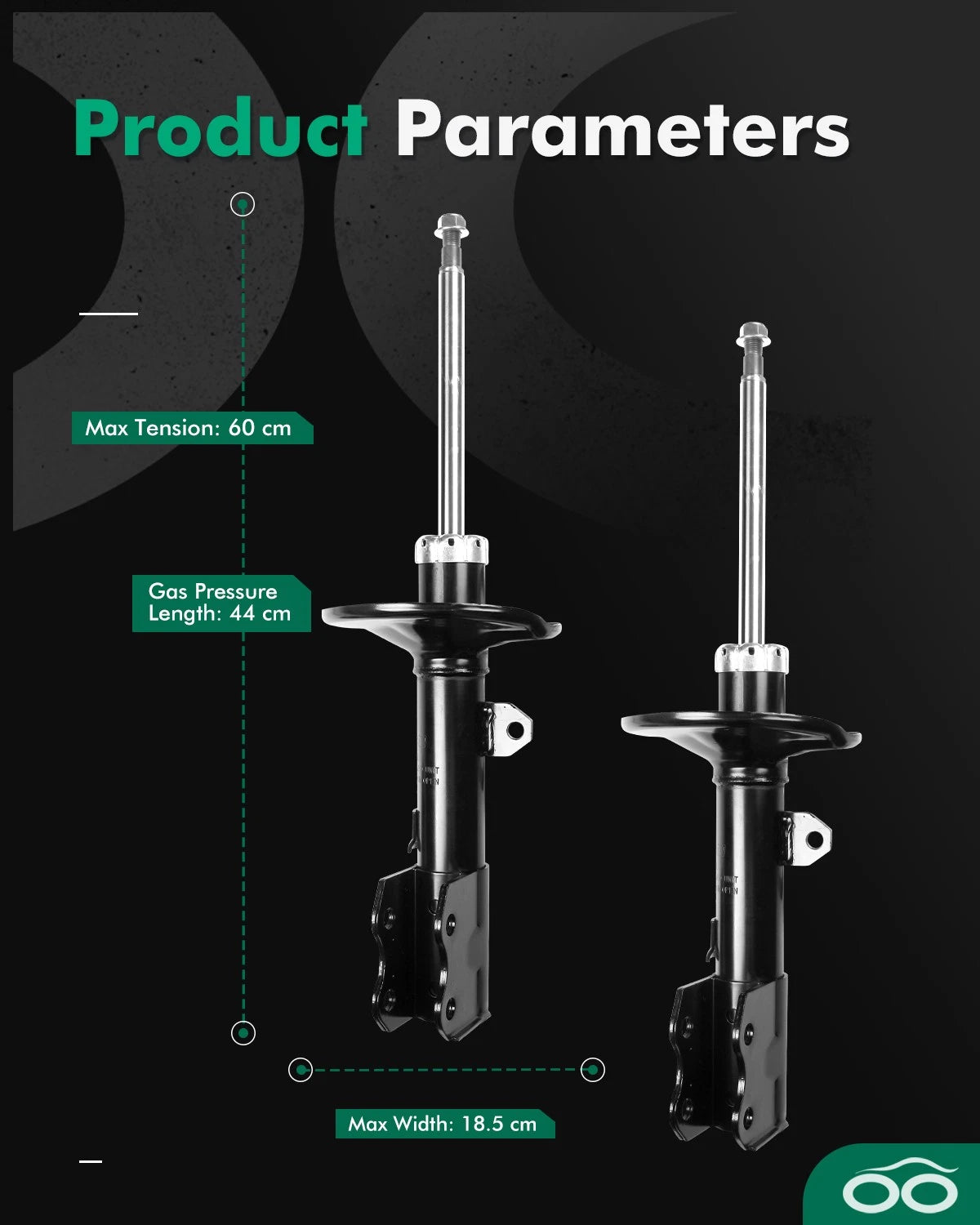 Front Pair Shocks Absorber Struts for Toyota Prius (2004–2009)