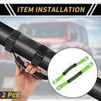 2X Roll Bar Grab Handles for Jeep Wrangler (2007–2023) - Green