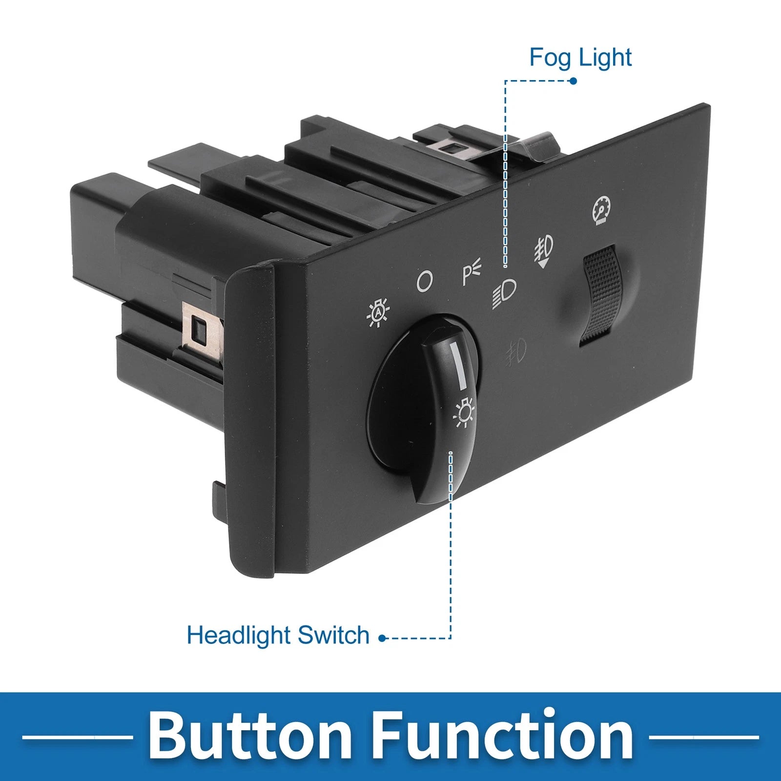 Headlight Switch for Ford F-250 Super Duty (2005–2007) No.5C3Z11654FAA Black