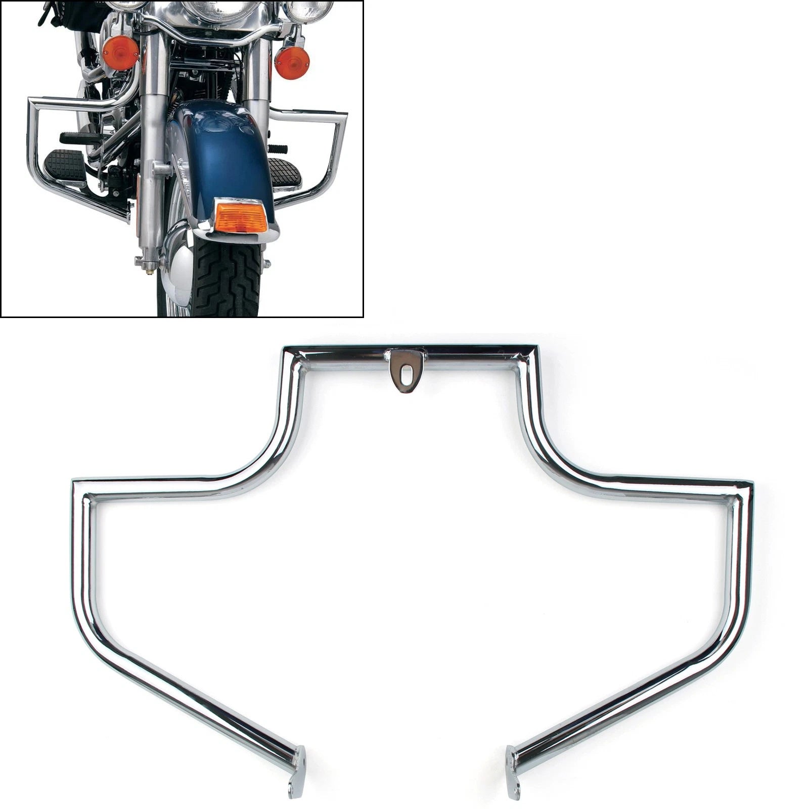 Chrome Crash Bar Highway Engine Guard for Harley Heritage Softail (2000–2017)