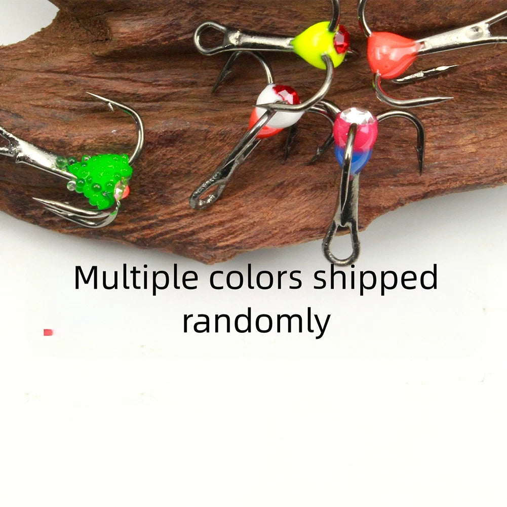 Set of 10 Stainless Steel Ice Fishing Hooks for Cold Water Fishing