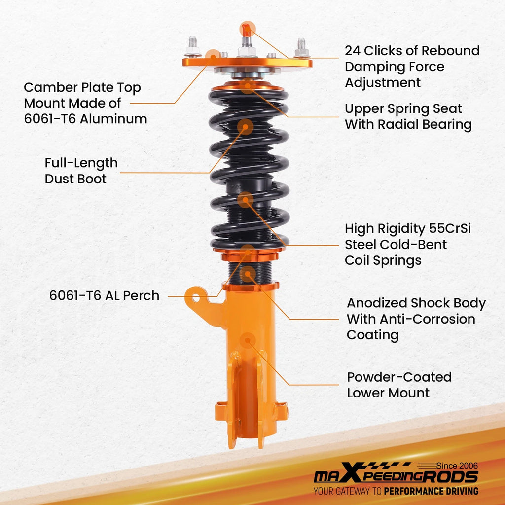 Adjustable Coilovers for Mitsubishi Eclipse (2000-2005)