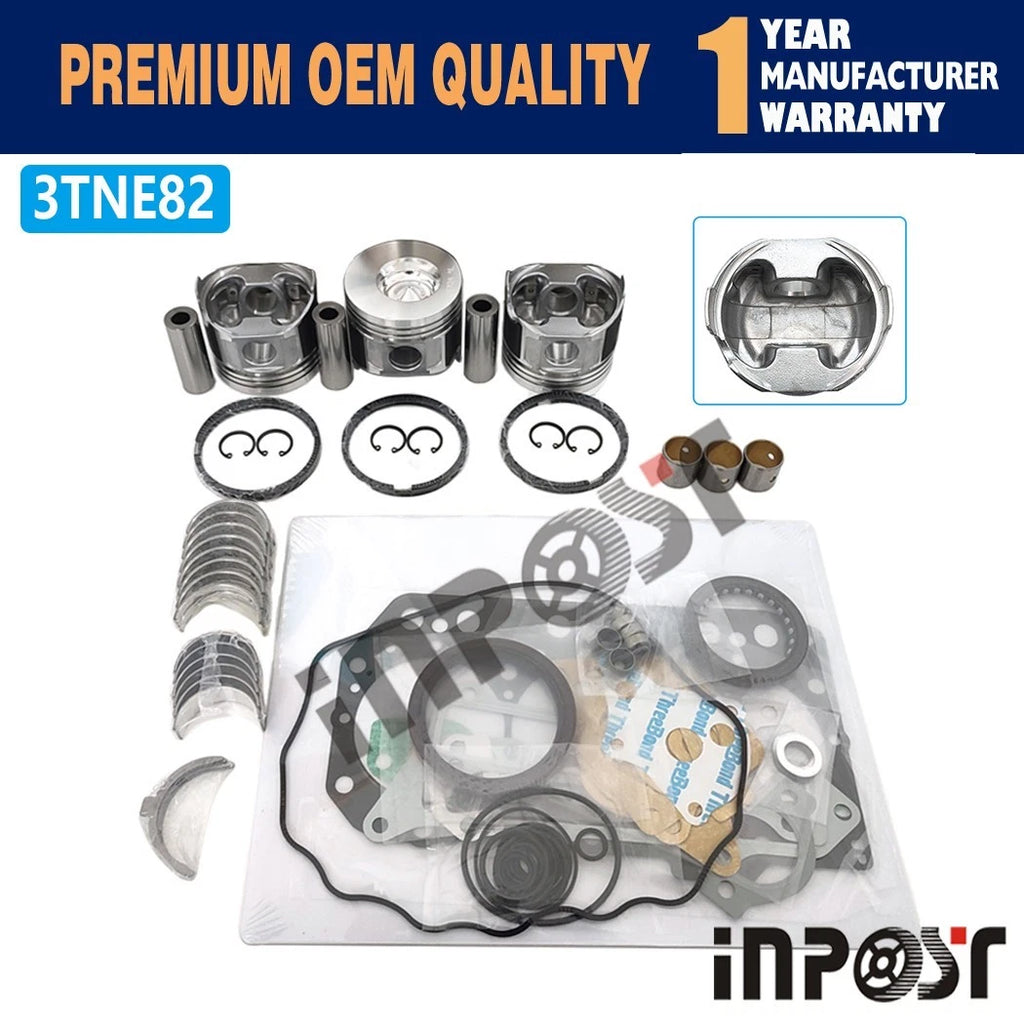 Overhaul Rebuild Kit for Yanmar 3TNE82, 3TNE82A