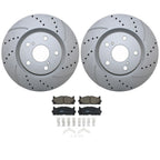 Front Brake Kit 296mm Drilled Rotors & TRW Pro Ceramic Pads for ES350 Avalon Camry (2007–2018)