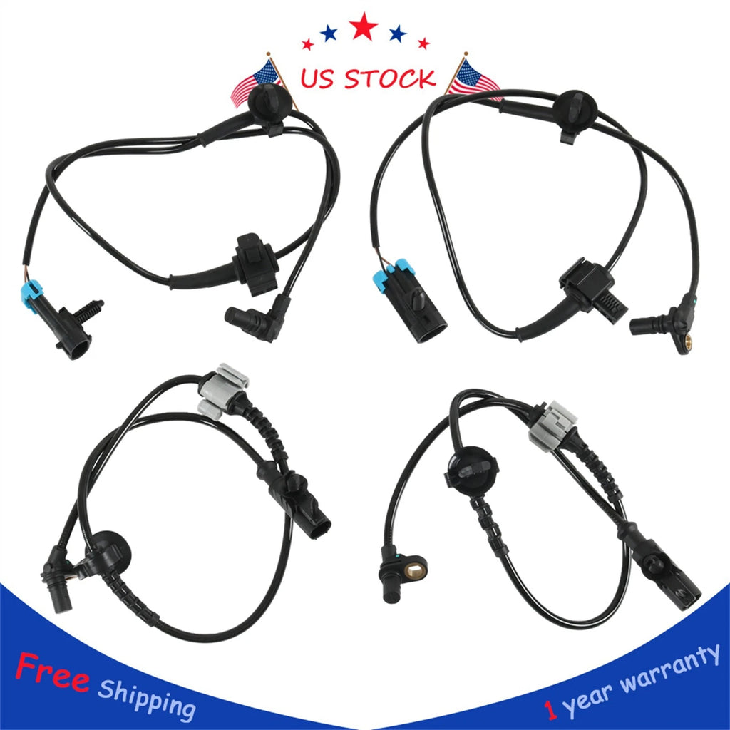 Set of 4 ABS Wheel Speed Sensors for Chevy Tahoe Avalanche GMC Yukon (2007–2014)