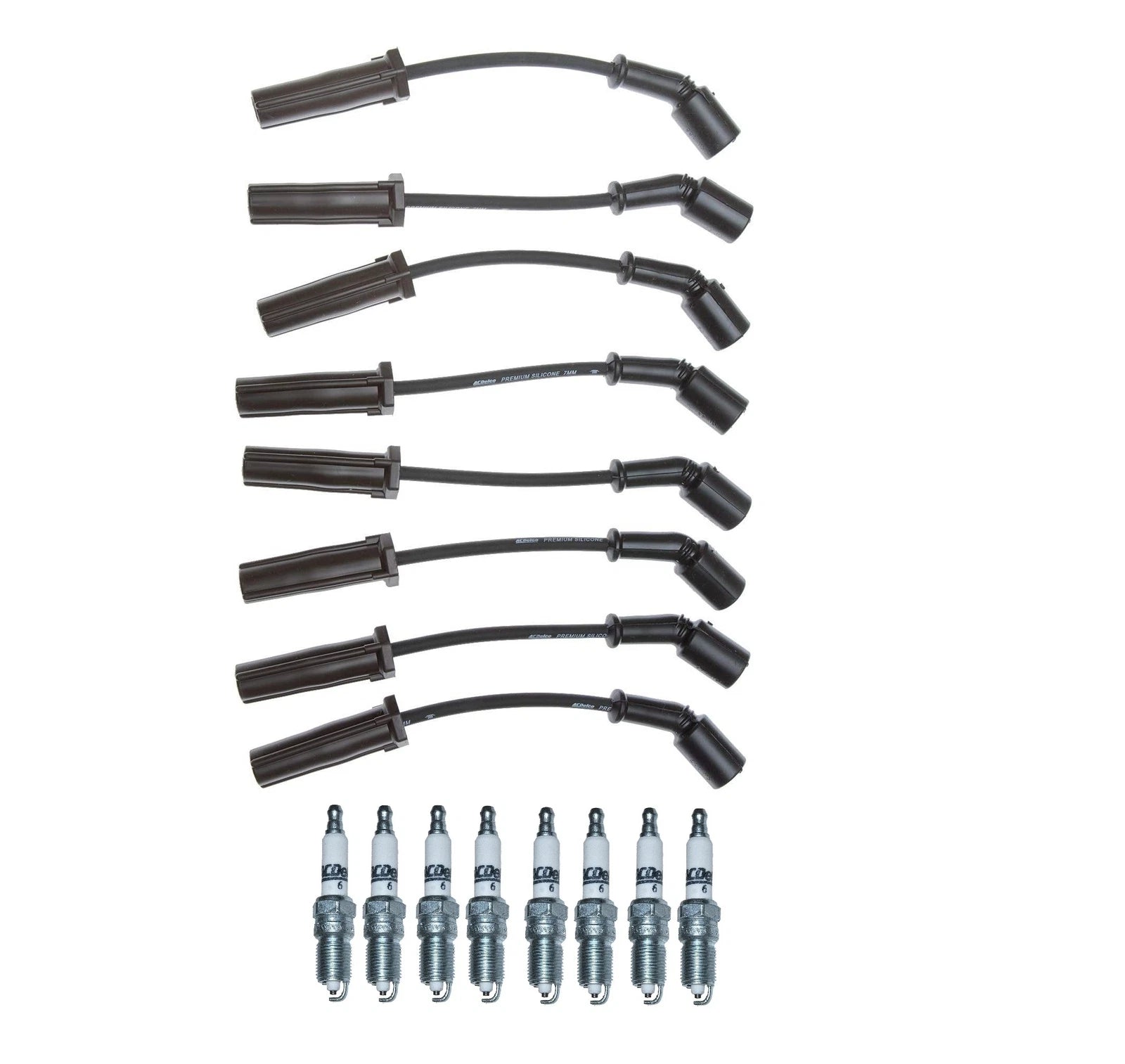 Pro Ignition Wire Set & ACDelco Rapidfire Spark Plugs for Chevy GMC Cadillac